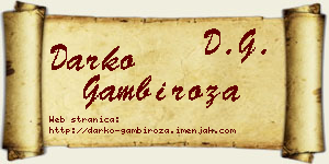 Darko Gambiroža vizit kartica